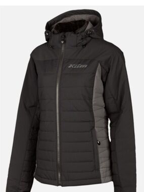 Klim Women's Black and Gray Insulated Hooded Puffer Jacket